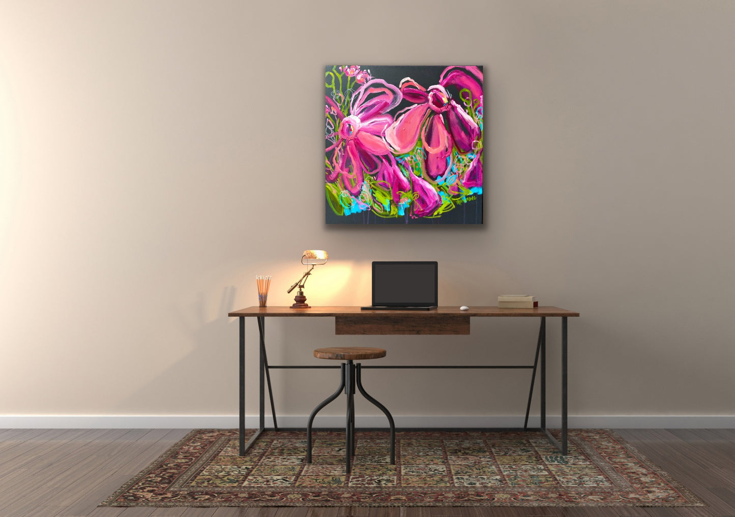 Pink Sunshine 61x61cm SOLD