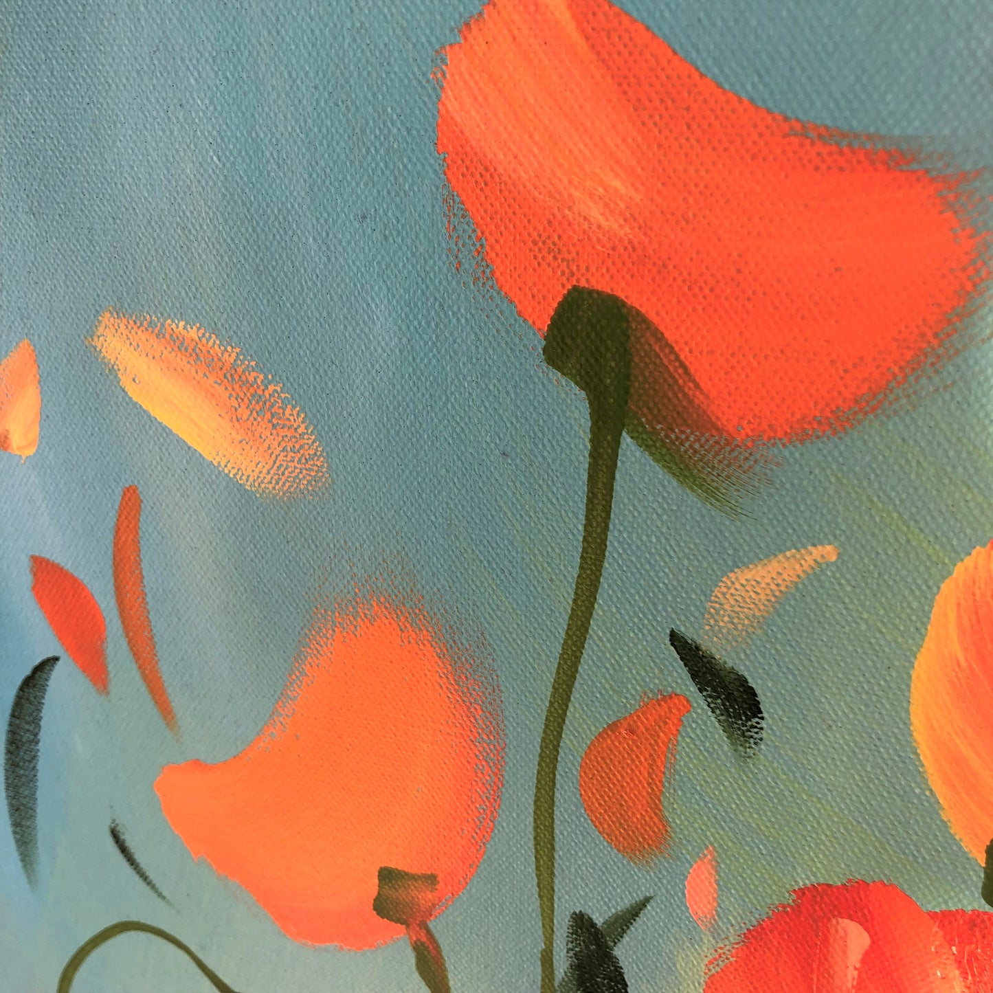 Poppy Buzz 125x105cm FRAMED