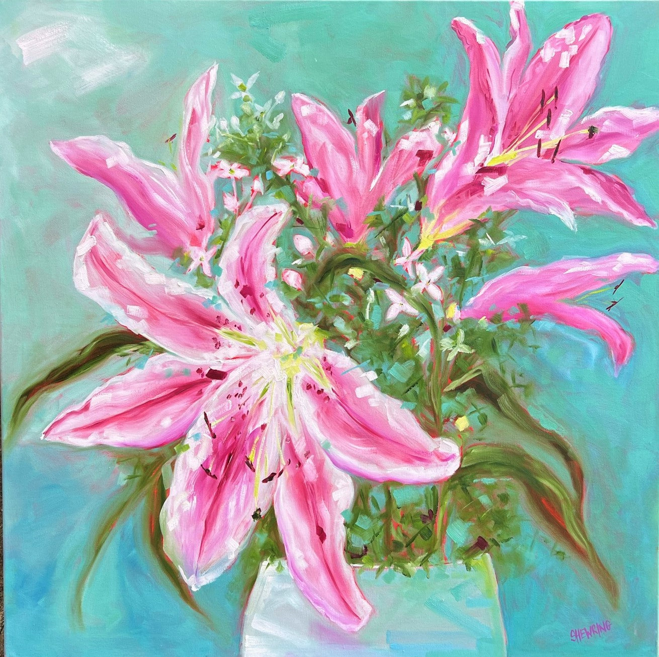 Scent Of Love 94 x94 cm Framed SOLD