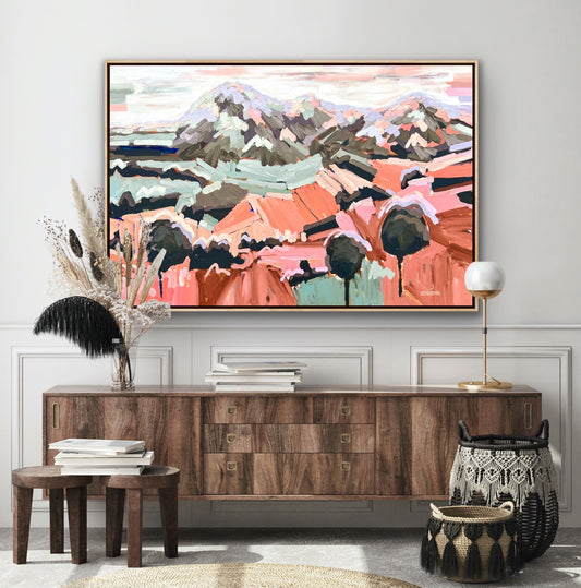 Summer Summit FRAMED 150x100cm SOLD ***exclusively at JUMBLED Online