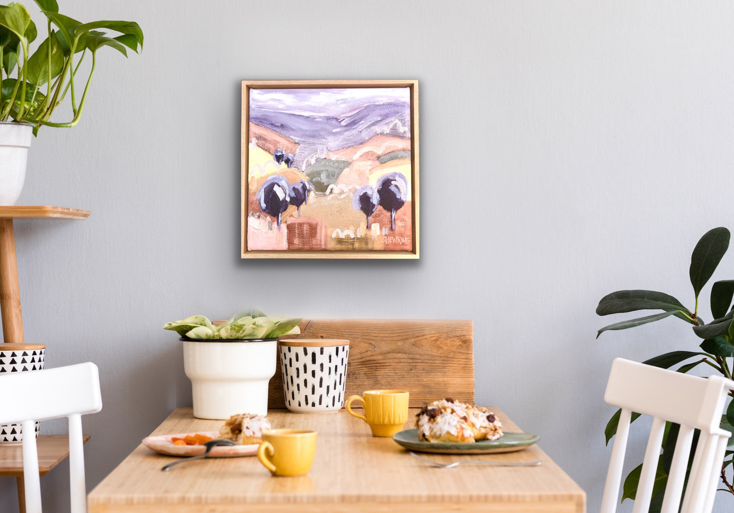 Sunset Fields - framed 33x33cm SOLD