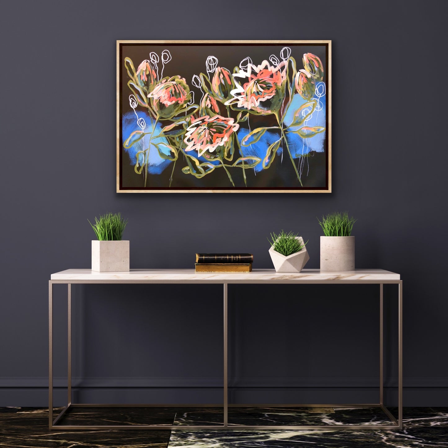 Sunset Protea 90x65cm SOLD