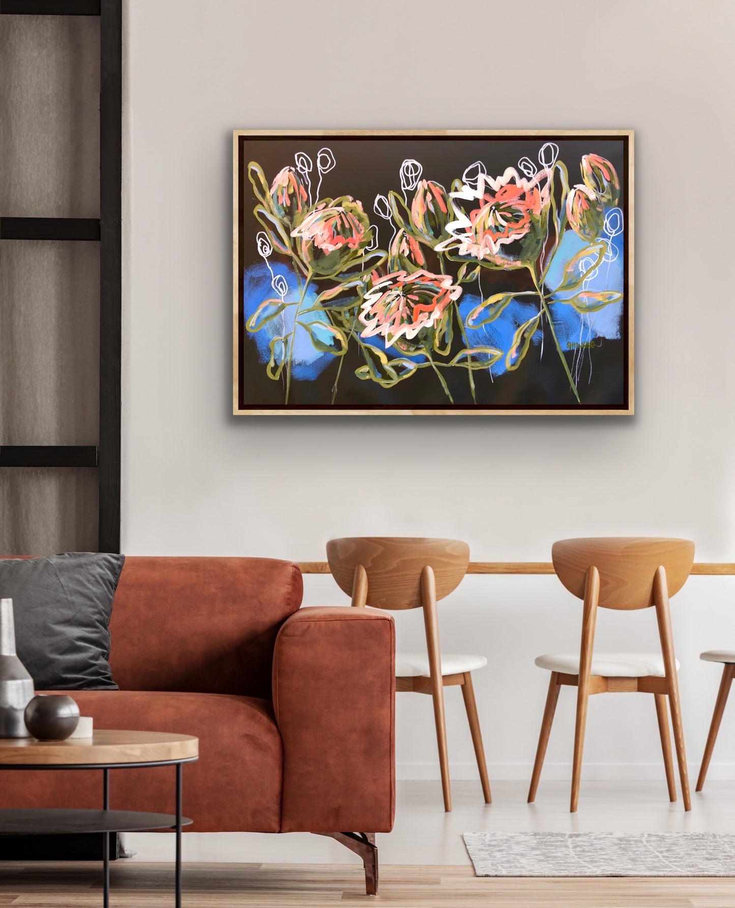 Sunset Protea 90x65cm SOLD
