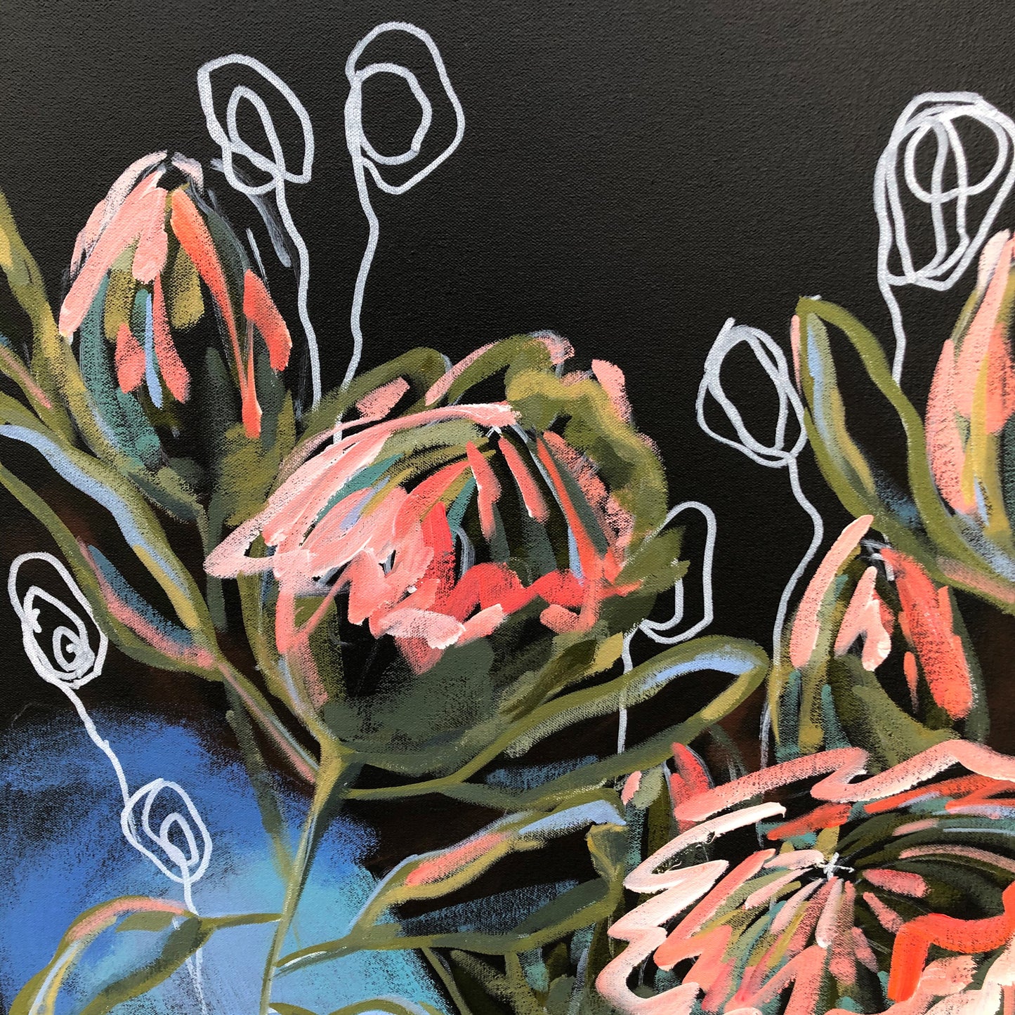 Sunset Protea 90x65cm SOLD