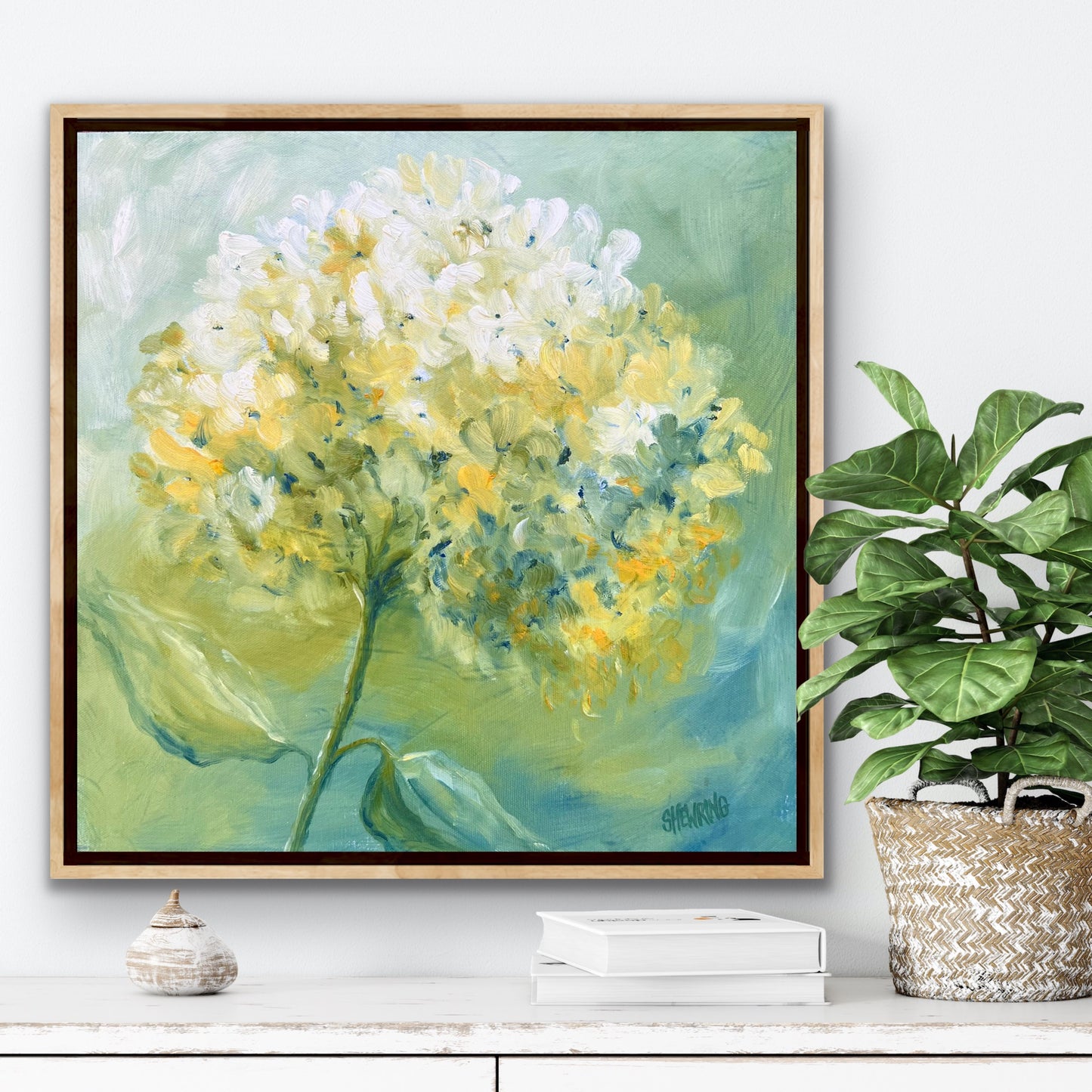 Sunshine Makes Me Smile 43x43cm FRAMED SOLD