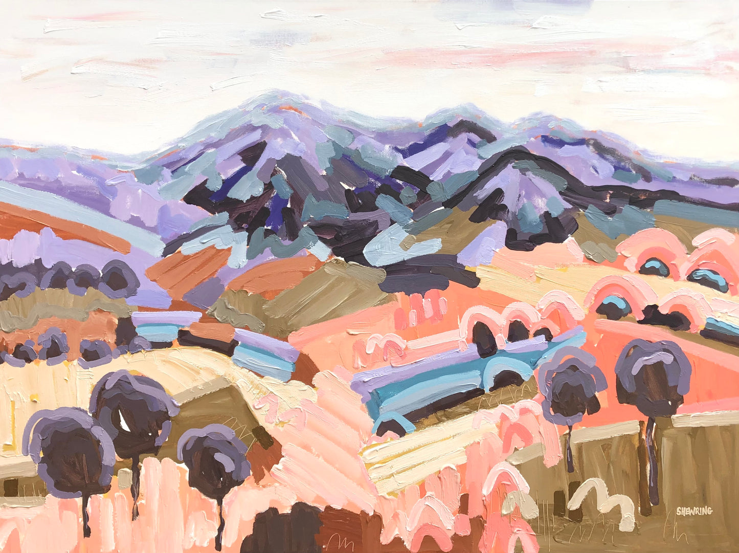 Sunshine On Macedon FRAMED 150x100cm