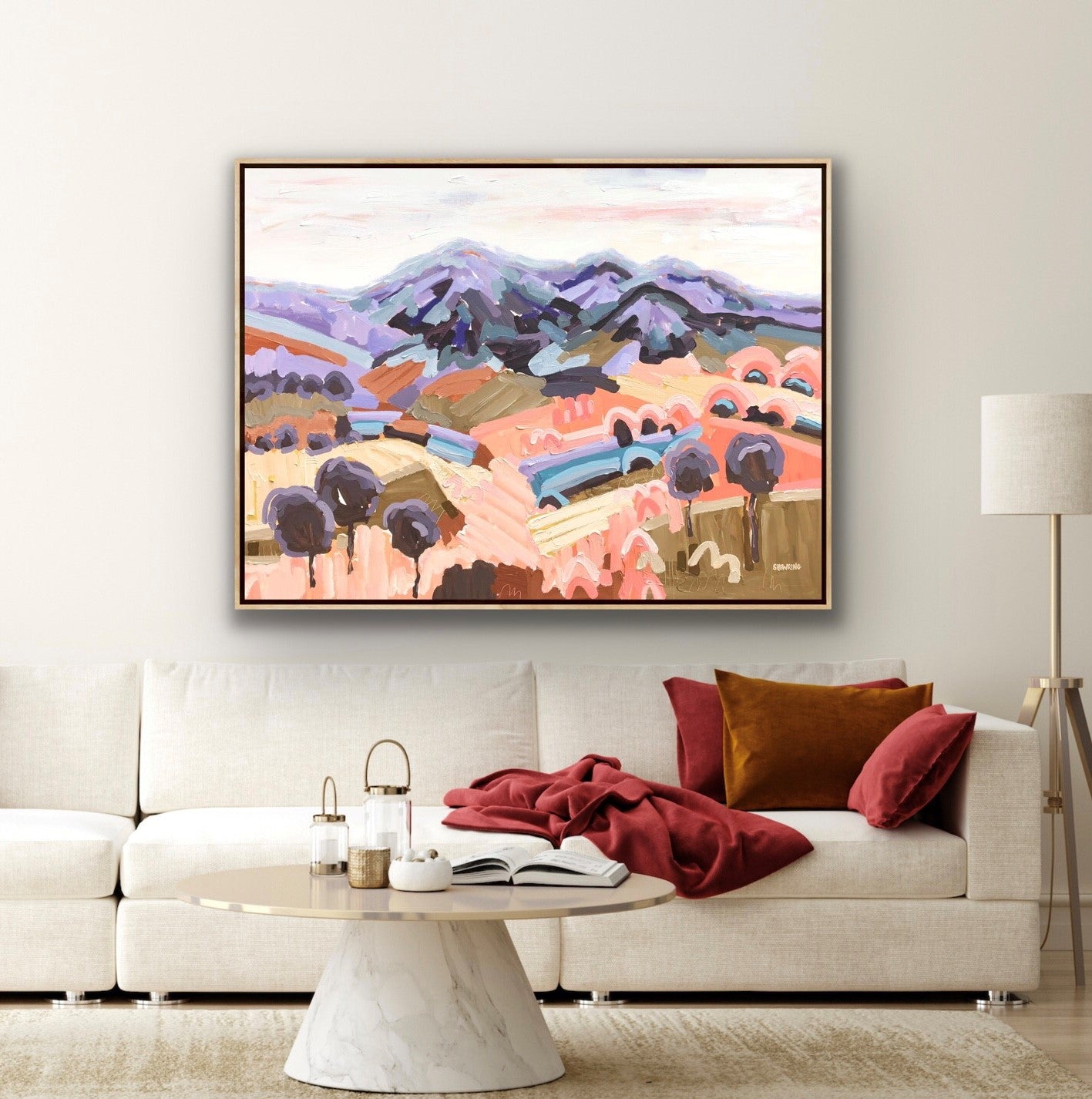 Sunshine On Macedon FRAMED 150x100cm