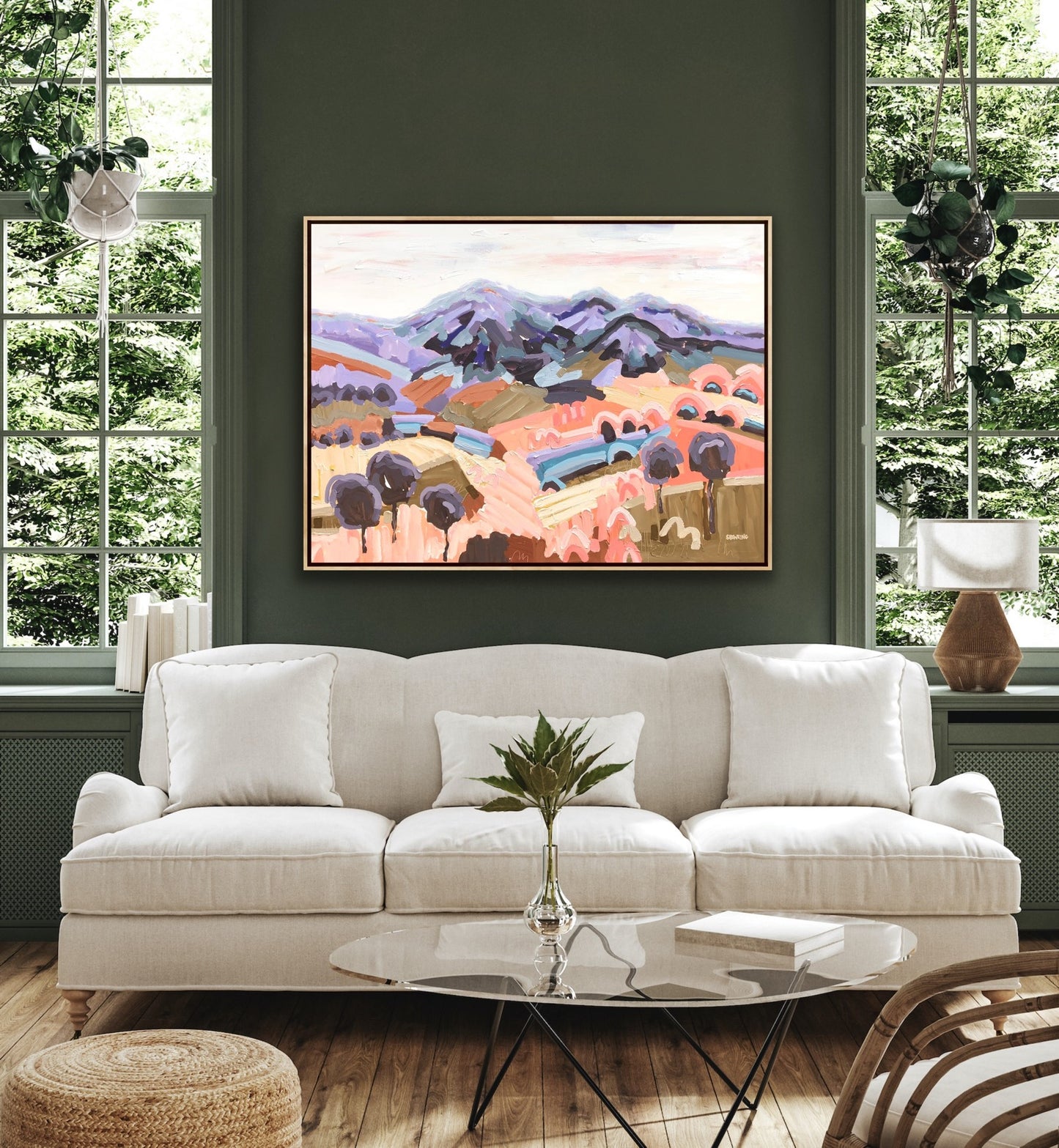 Sunshine On Macedon FRAMED 150x100cm