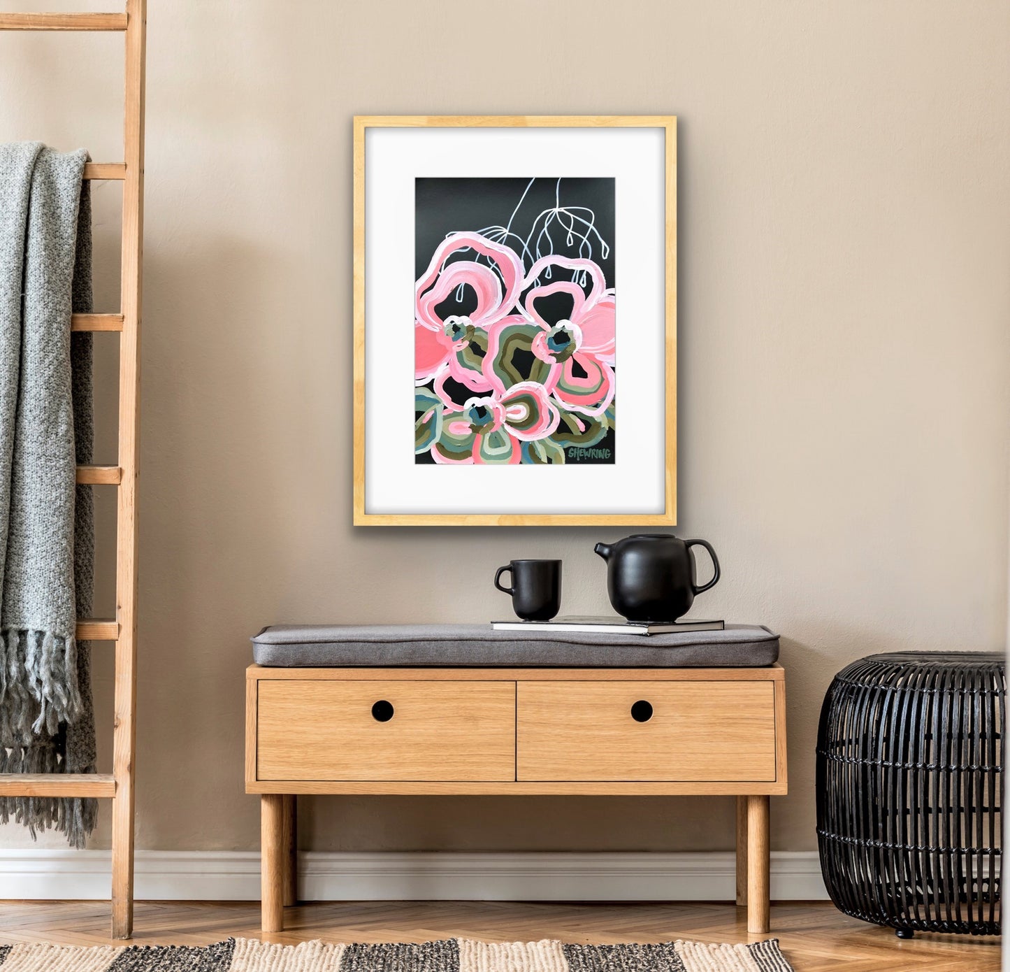 Three Loves - A3 canvas paper (unframed) 42x30cm SOLD