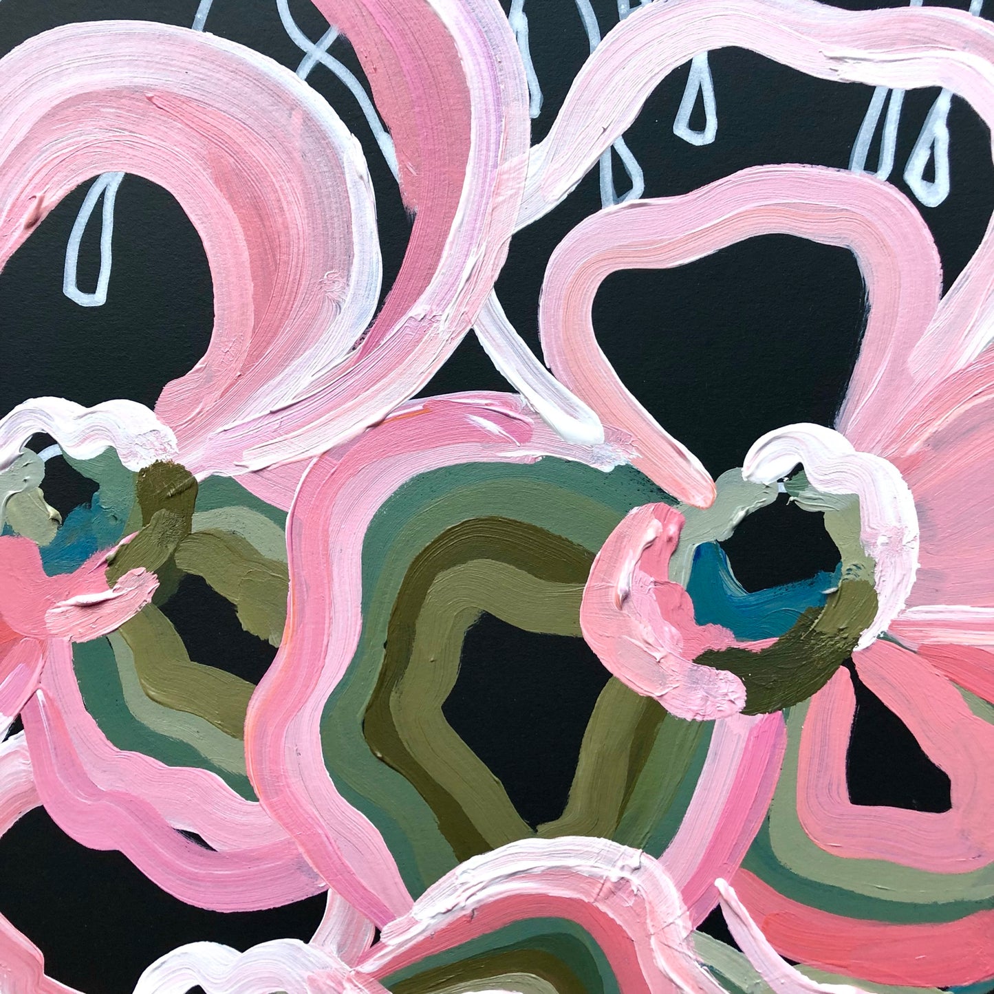 Three Loves - A3 canvas paper (unframed) 42x30cm SOLD
