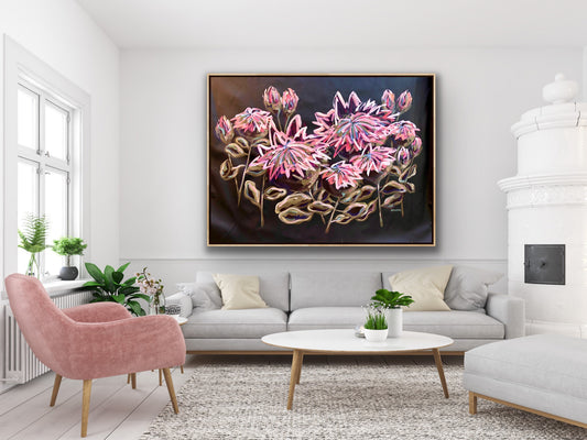 Twilight Protea 155x110cm FRAMED SOLD
