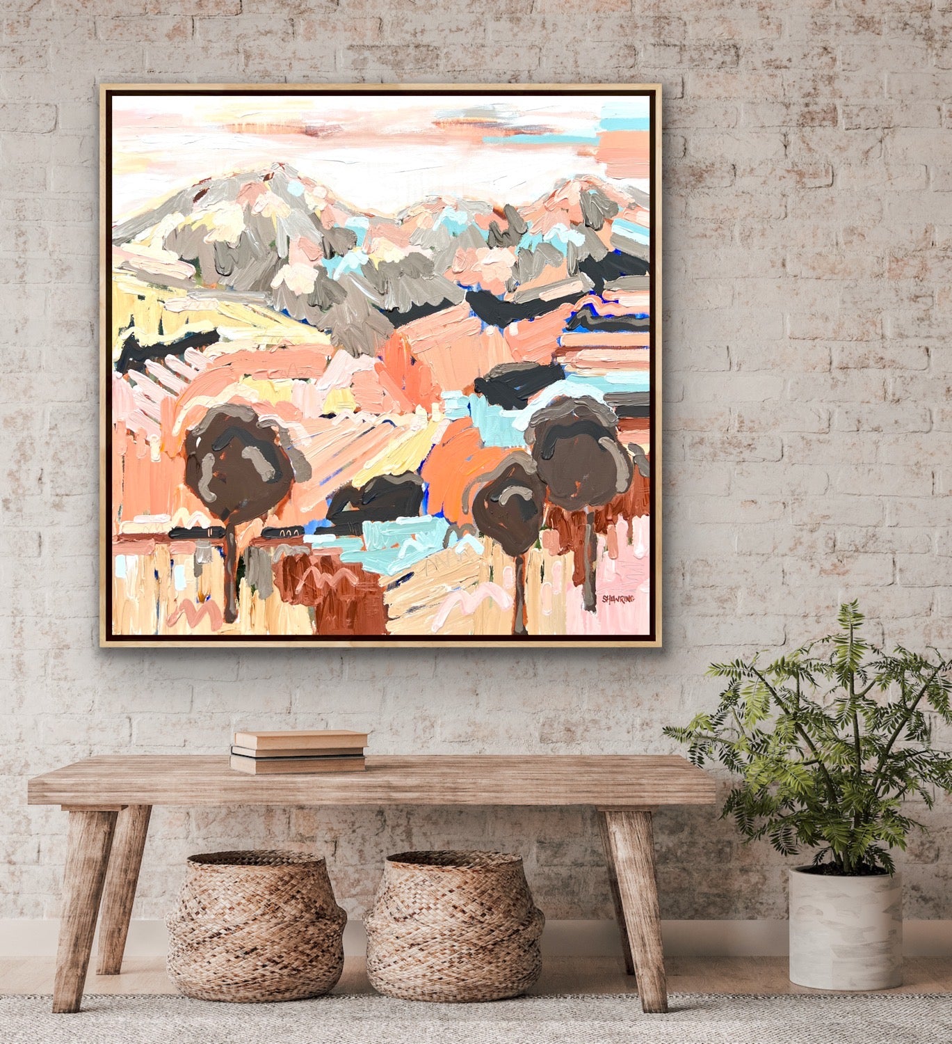 Twilight Sunshine FRAMED 100x100cm SOLD***exclusively at JUMBLED Online