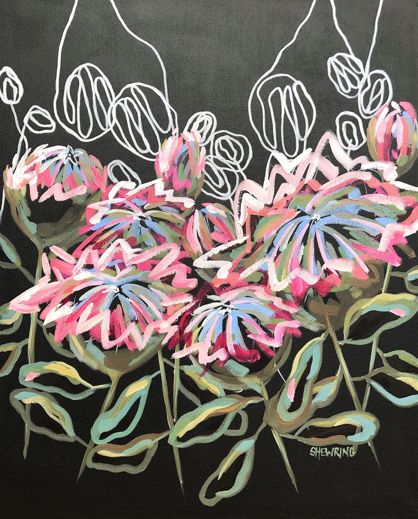 Wild Protea 74x60cm SOLD