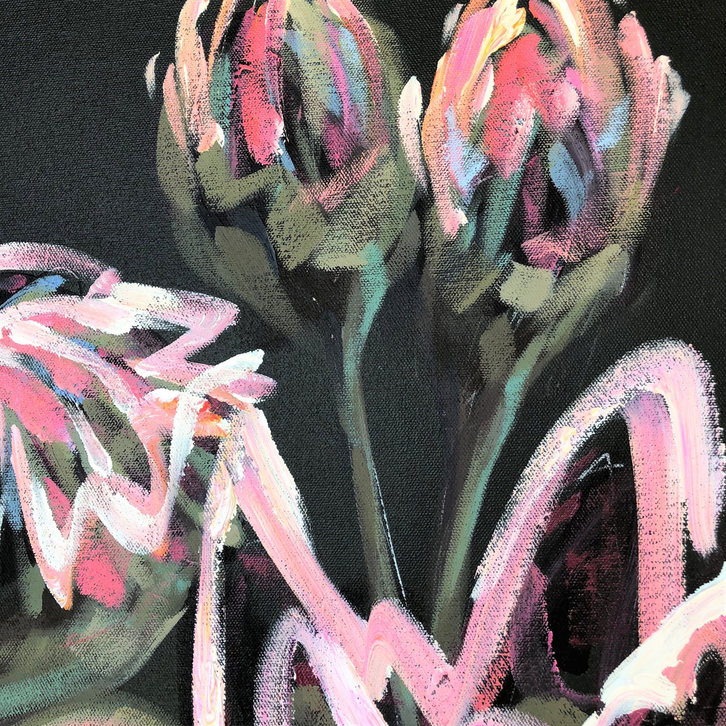 Twilight Protea 155x110cm FRAMED SOLD