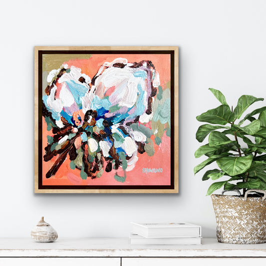 Aromatic Blue 28x28cm FRAMED SOLD