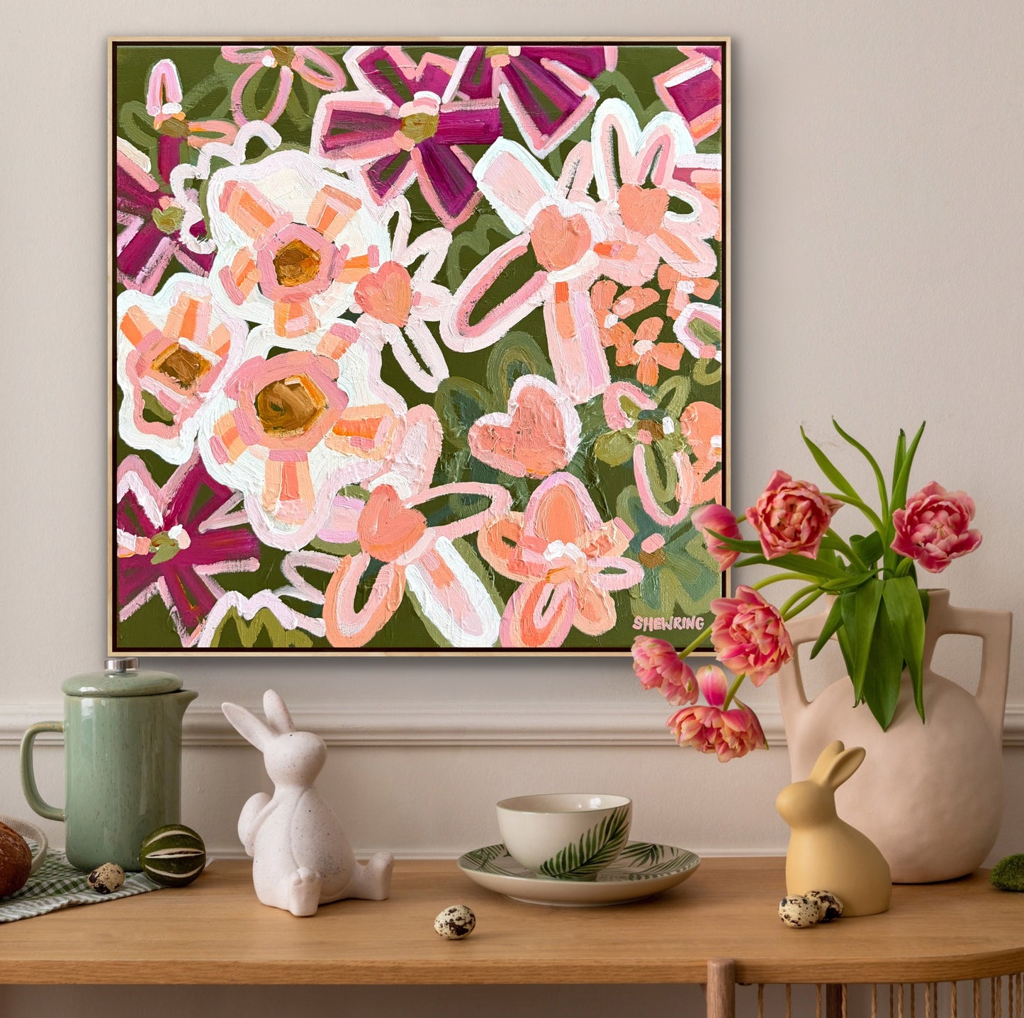 Autumn Lights 53x53cm Framed