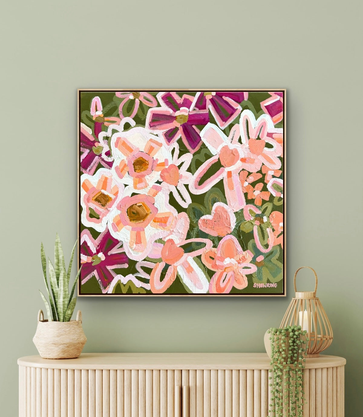 Autumn Lights 53x53cm Framed