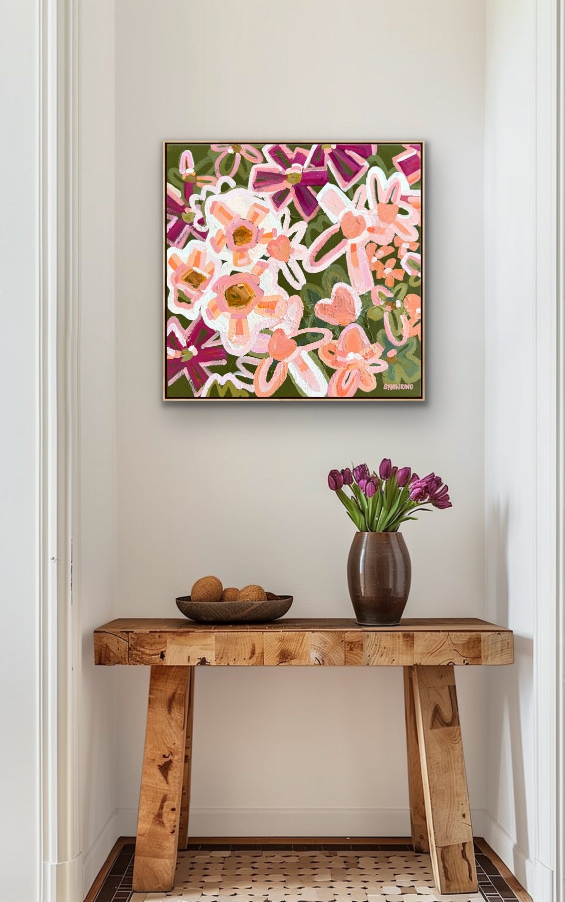 Autumn Lights 53x53cm Framed