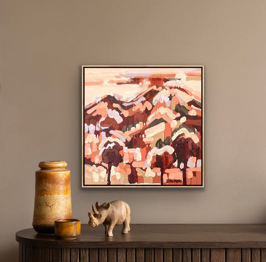 Autumn Trees 33x33cm FRAMED SOLD