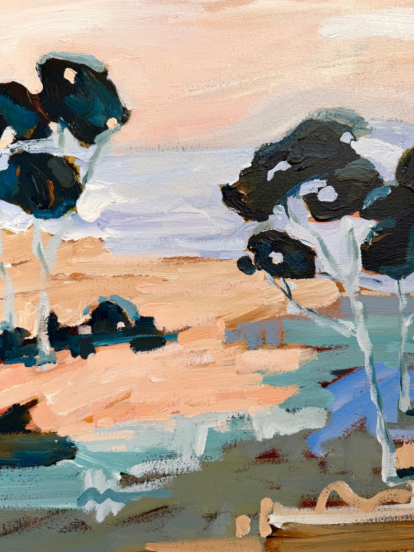 Beautiful View Out My Window 63x63cm FRAMED