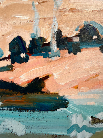 Beautiful View Out My Window 63x63cm FRAMED