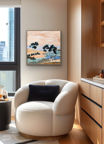 Beautiful View Out My Window 63x63cm FRAMED