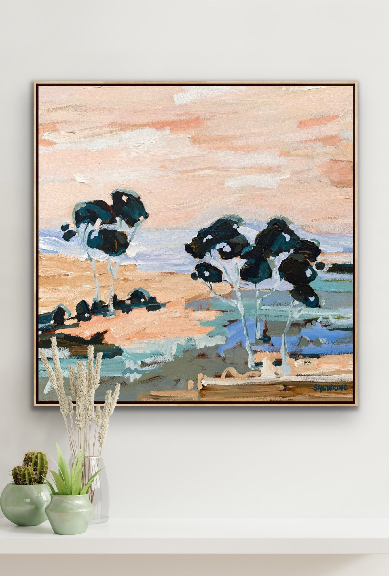 Beautiful View Out My Window 63x63cm FRAMED