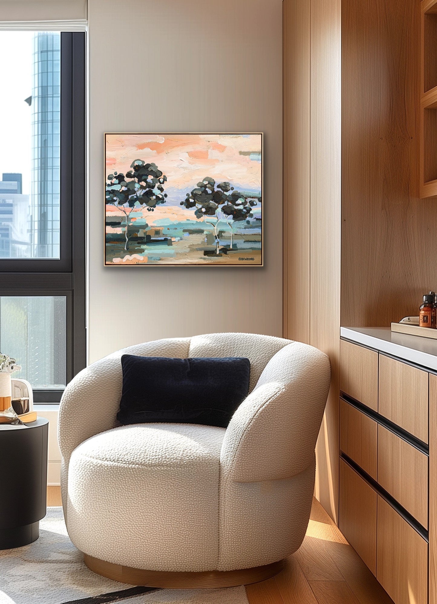 Breeze Through The Gum Trees 63x53cm FRAMED