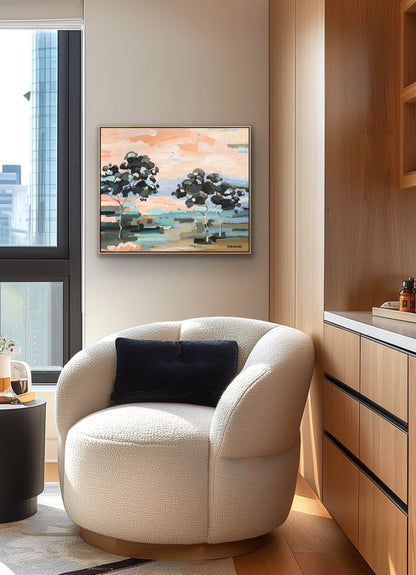 Breeze Through The Gum Trees 63x53cm FRAMED