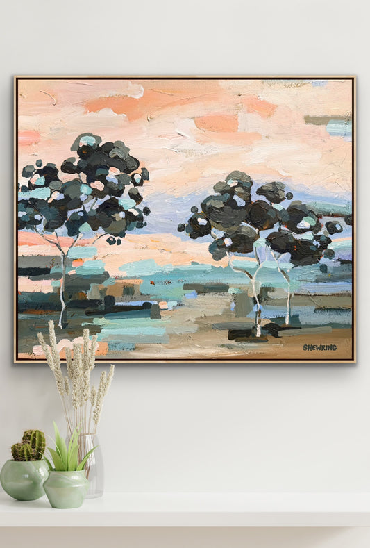 Breeze Through The Gum Trees 63x53cm FRAMED