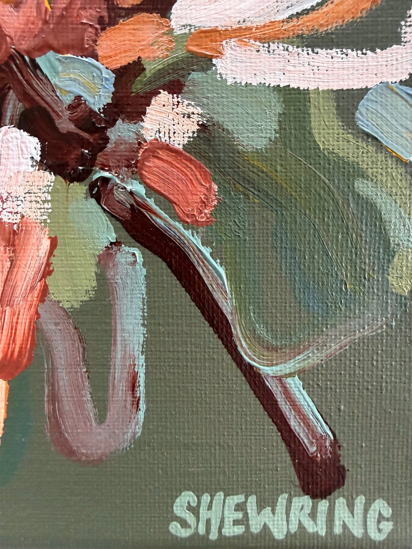Caramel Blossom 23 x 23 cm Framed