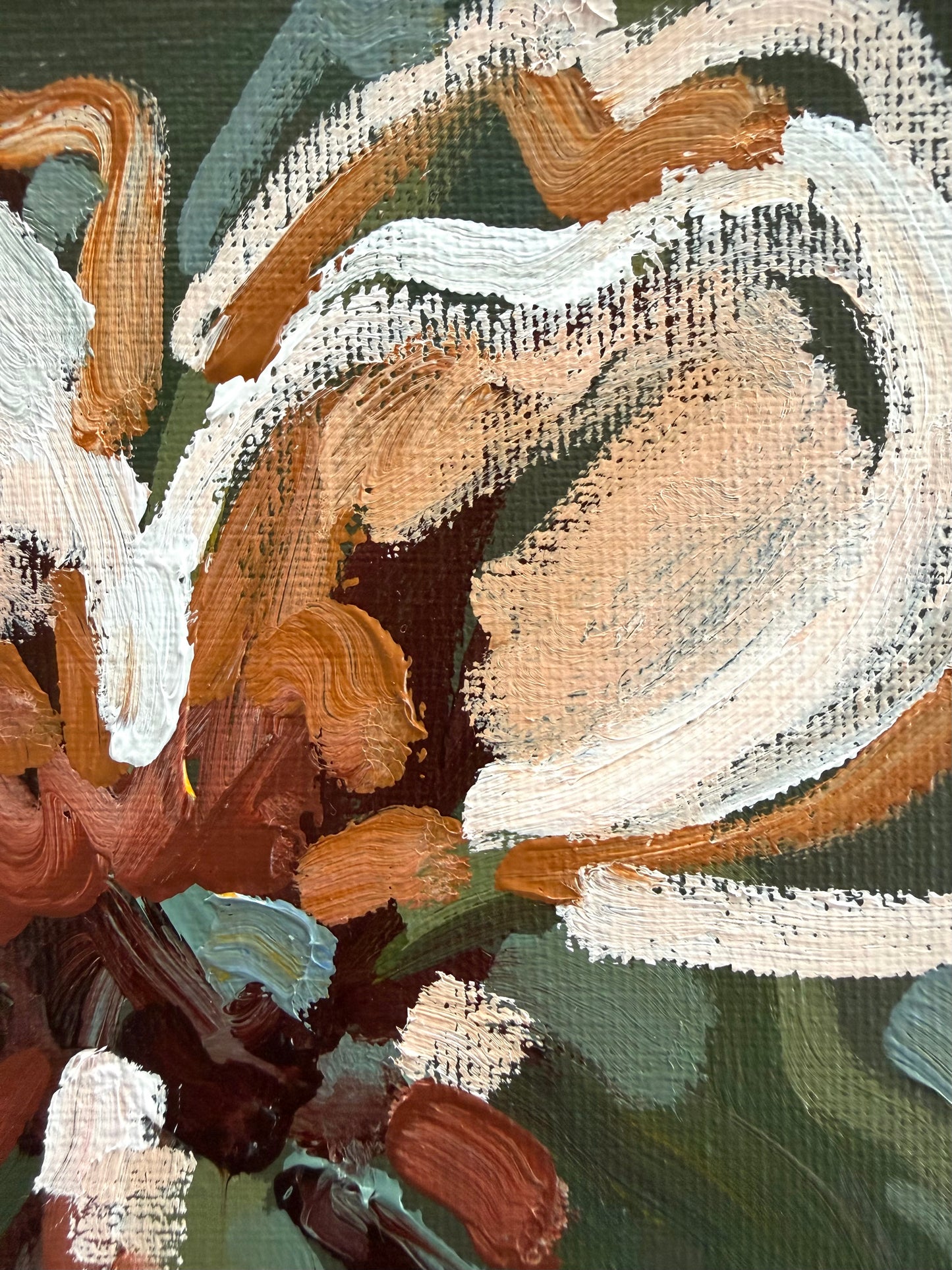Caramel Blossom 23 x 23 cm Framed