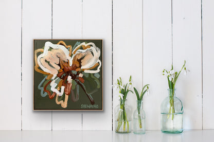 Caramel Blossom 23 x 23 cm Framed