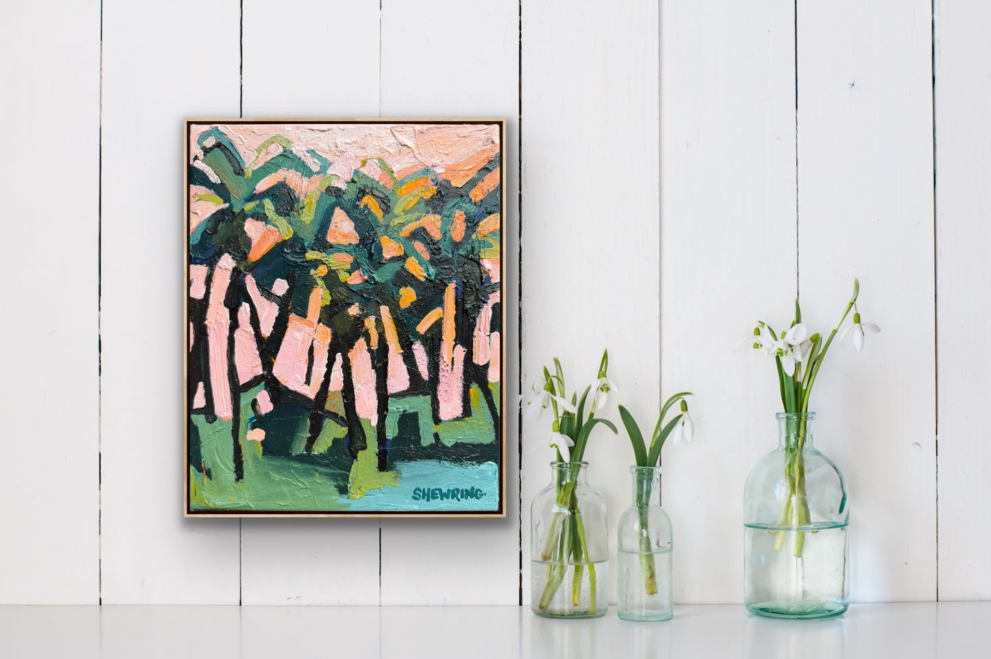 Cocktails At Sunset 28 x 23 cm FRAMED