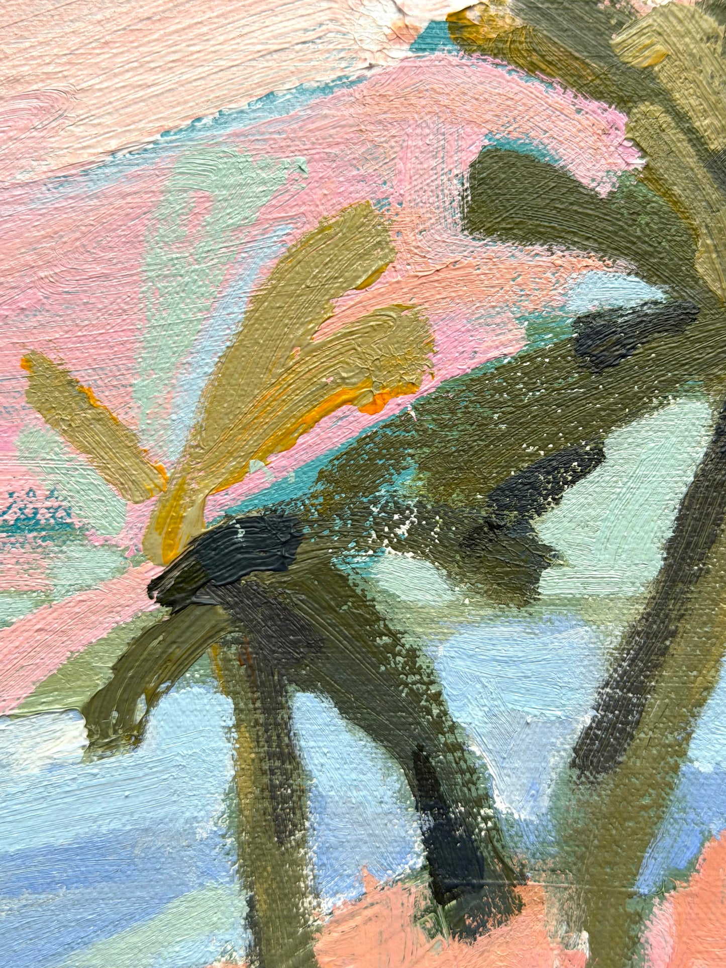 Day At The Beach 33 x 33 cm FRAMED