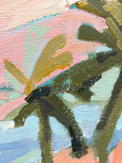 Day At The Beach 33 x 33 cm FRAMED
