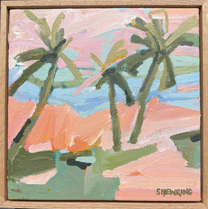 Day At The Beach 33 x 33 cm FRAMED