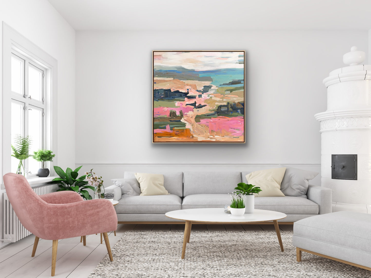 Days Of Sunshine 103x103cm FRAMED