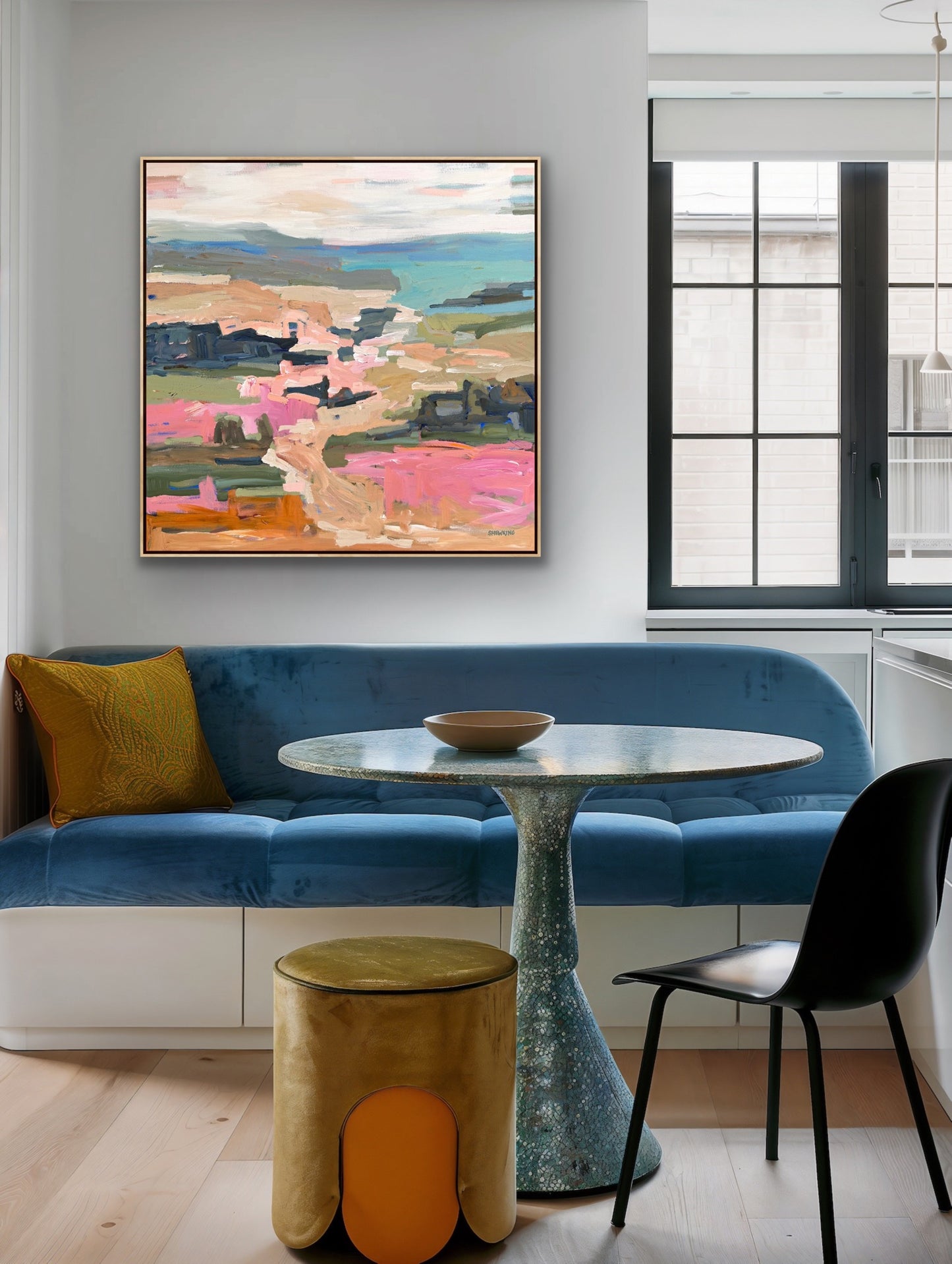 Days Of Sunshine 103x103cm FRAMED