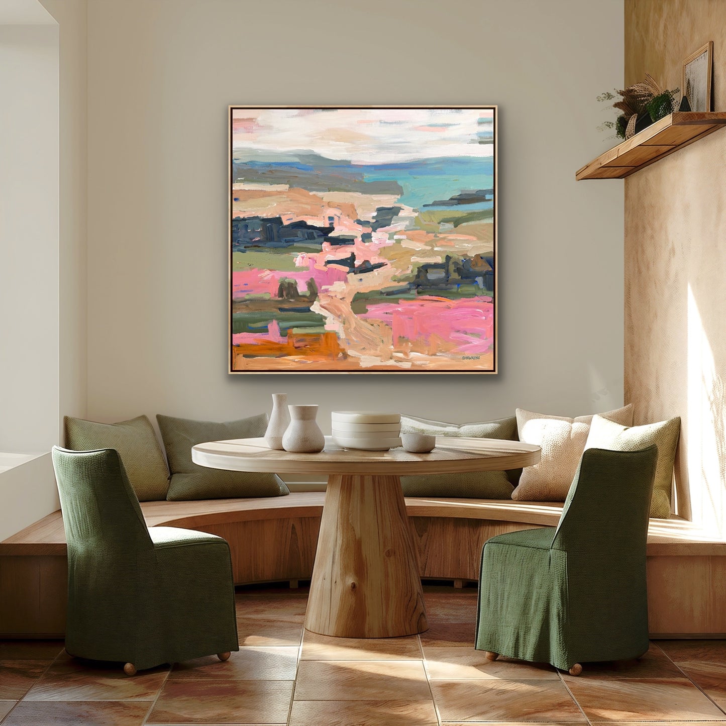 Days Of Sunshine 103x103cm FRAMED