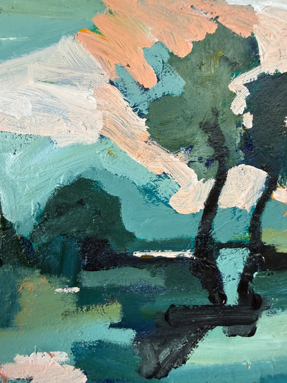 Distant Hills 33 x 33 cm FRAMED