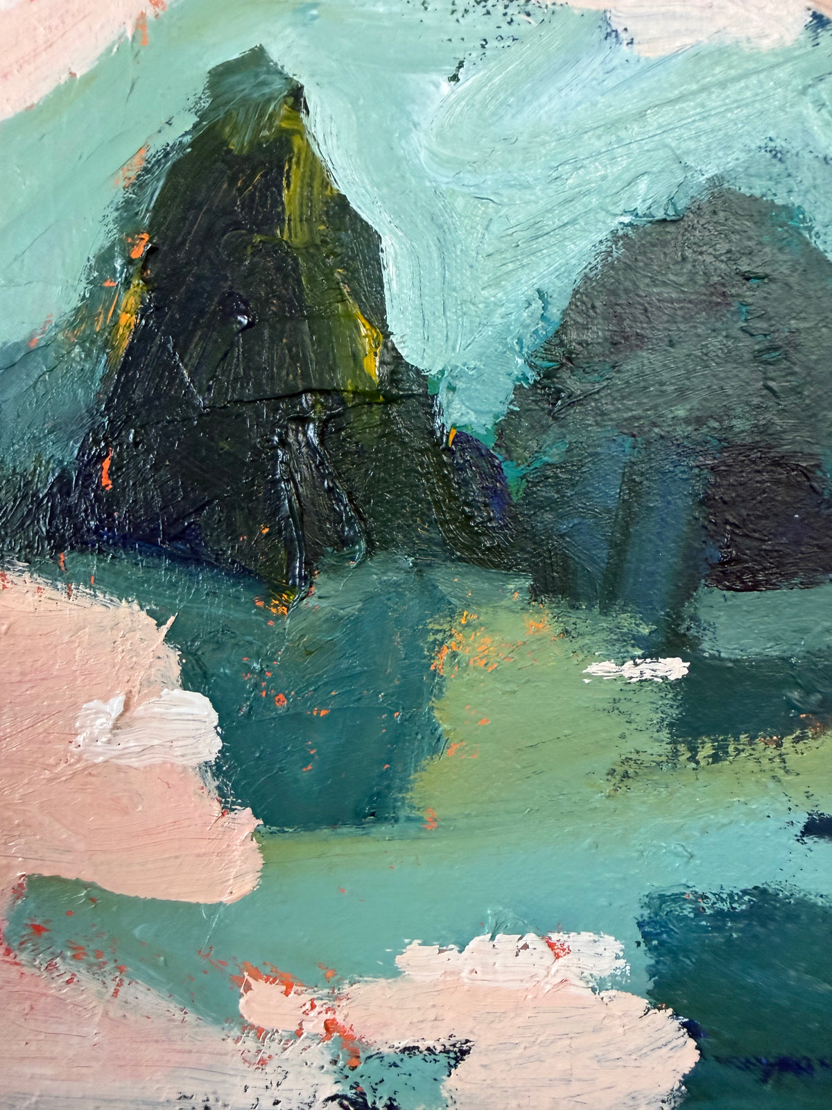 Distant Hills 33 x 33 cm FRAMED