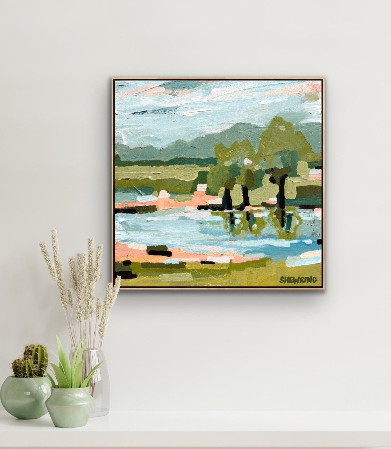 Double Creek 33 x 33 cm FRAMED