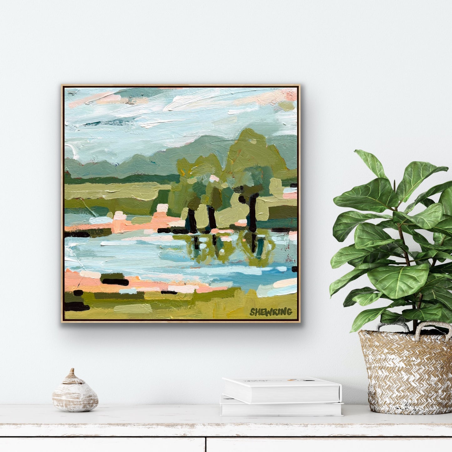 Double Creek 33 x 33 cm FRAMED