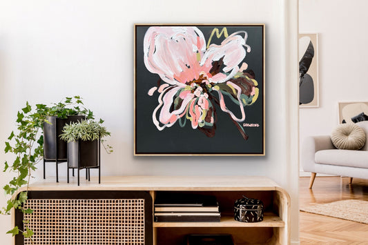 Flower For You 53x53cm FRAMED Sold