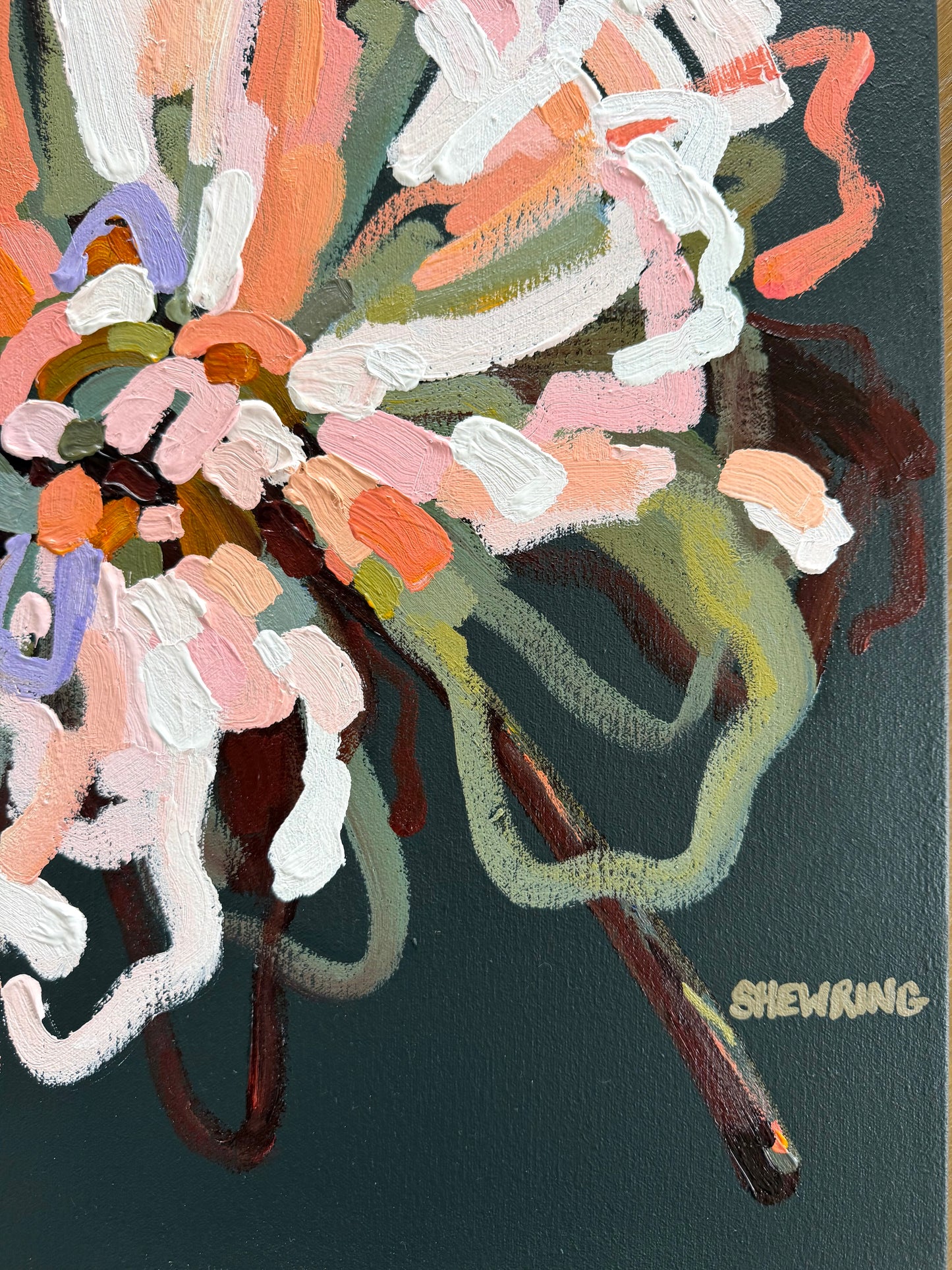 Flower Full Of Love 53x53cm FRAMED