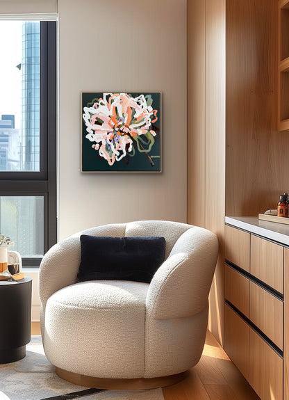 Flower Full Of Love 53x53cm FRAMED