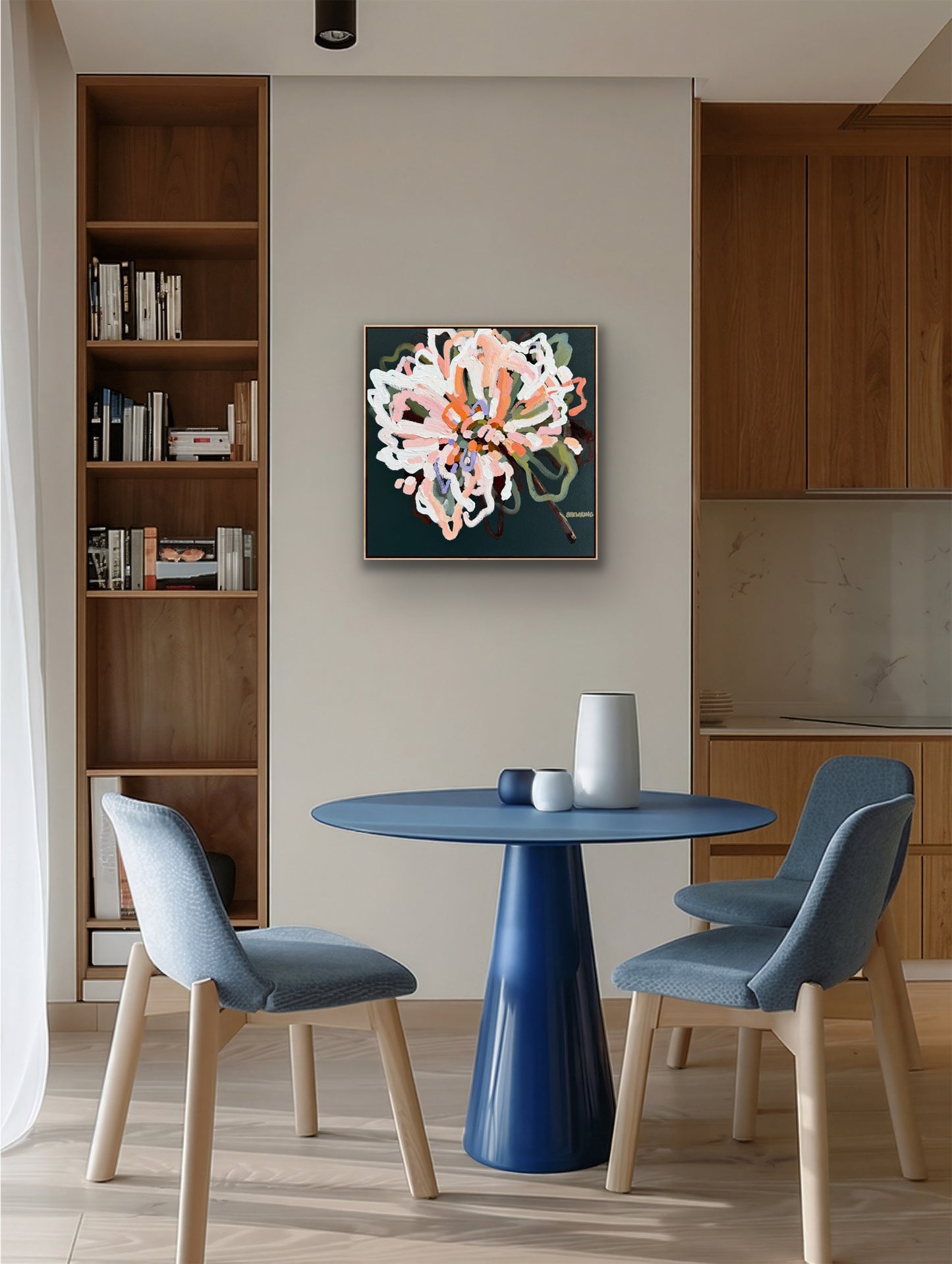 Flower Full Of Love 53x53cm FRAMED