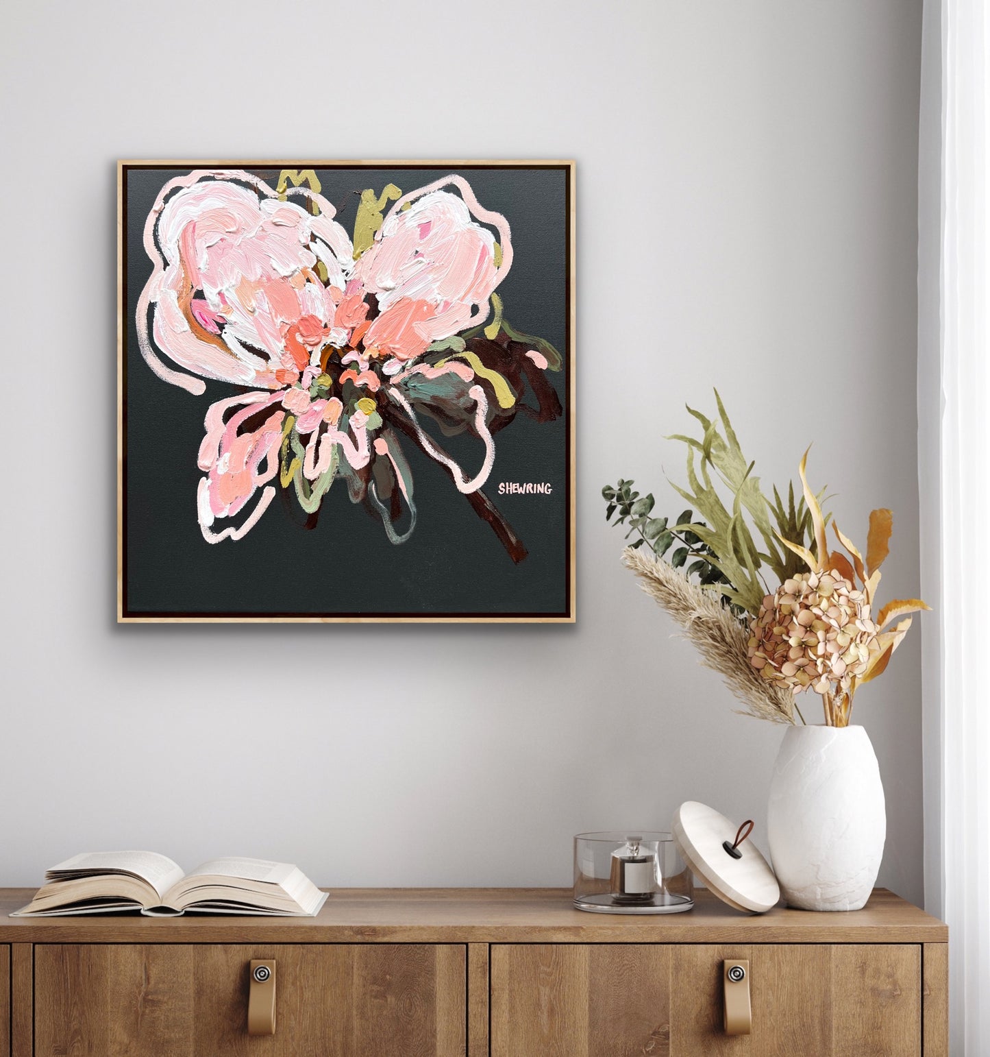 Flowering Love 53x53cm FRAMED