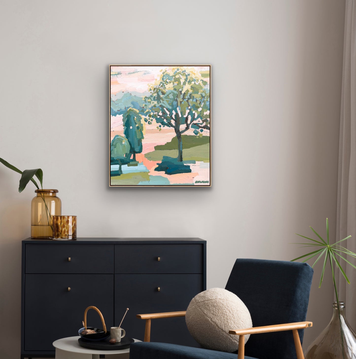 Golden 64x54cm FRAMED